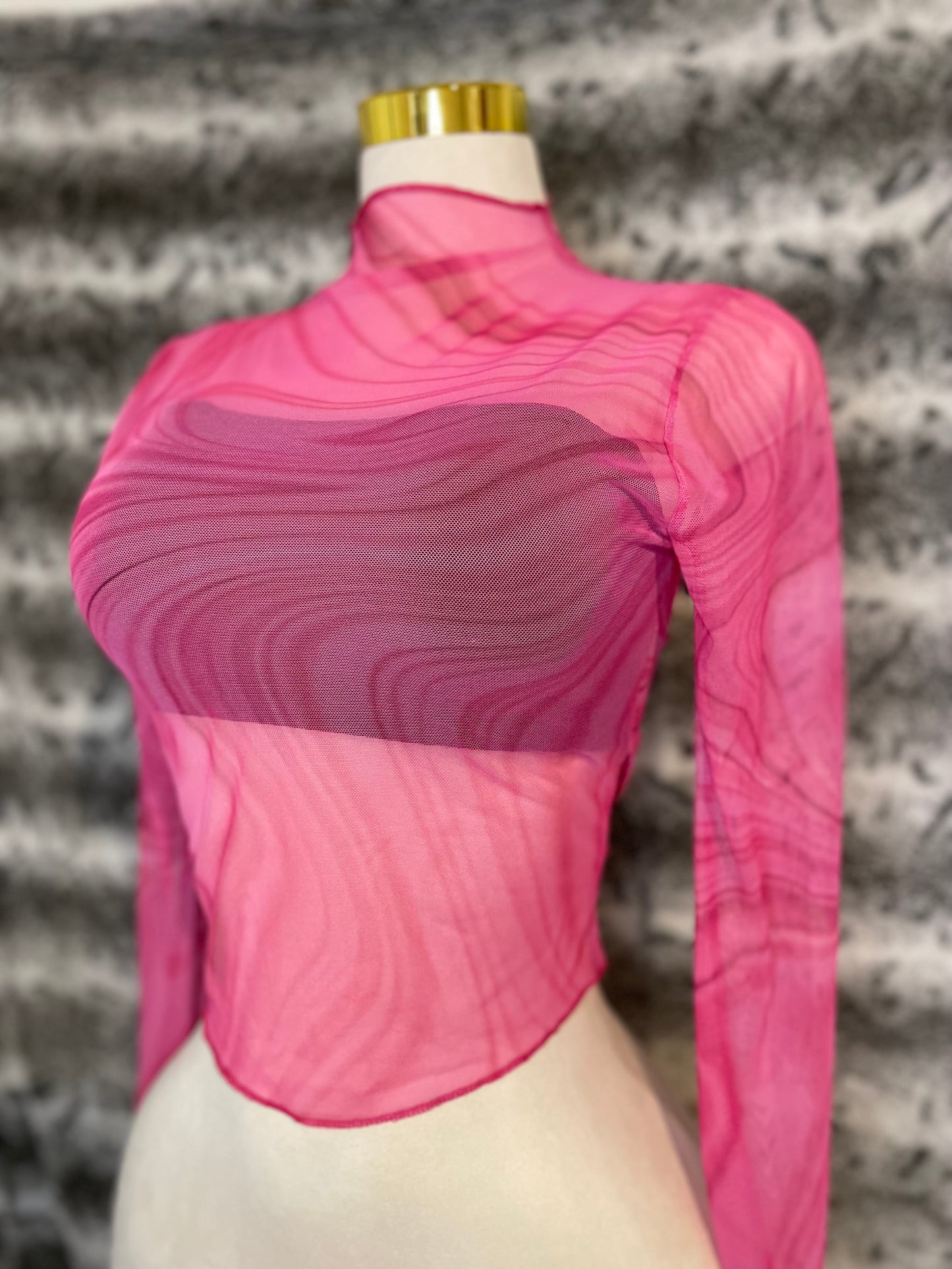 Pink Mesh Top